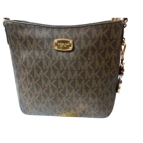 Michael Kors Jet Set Crossbody in Signature Logo Canvas - Picture 1 of 9